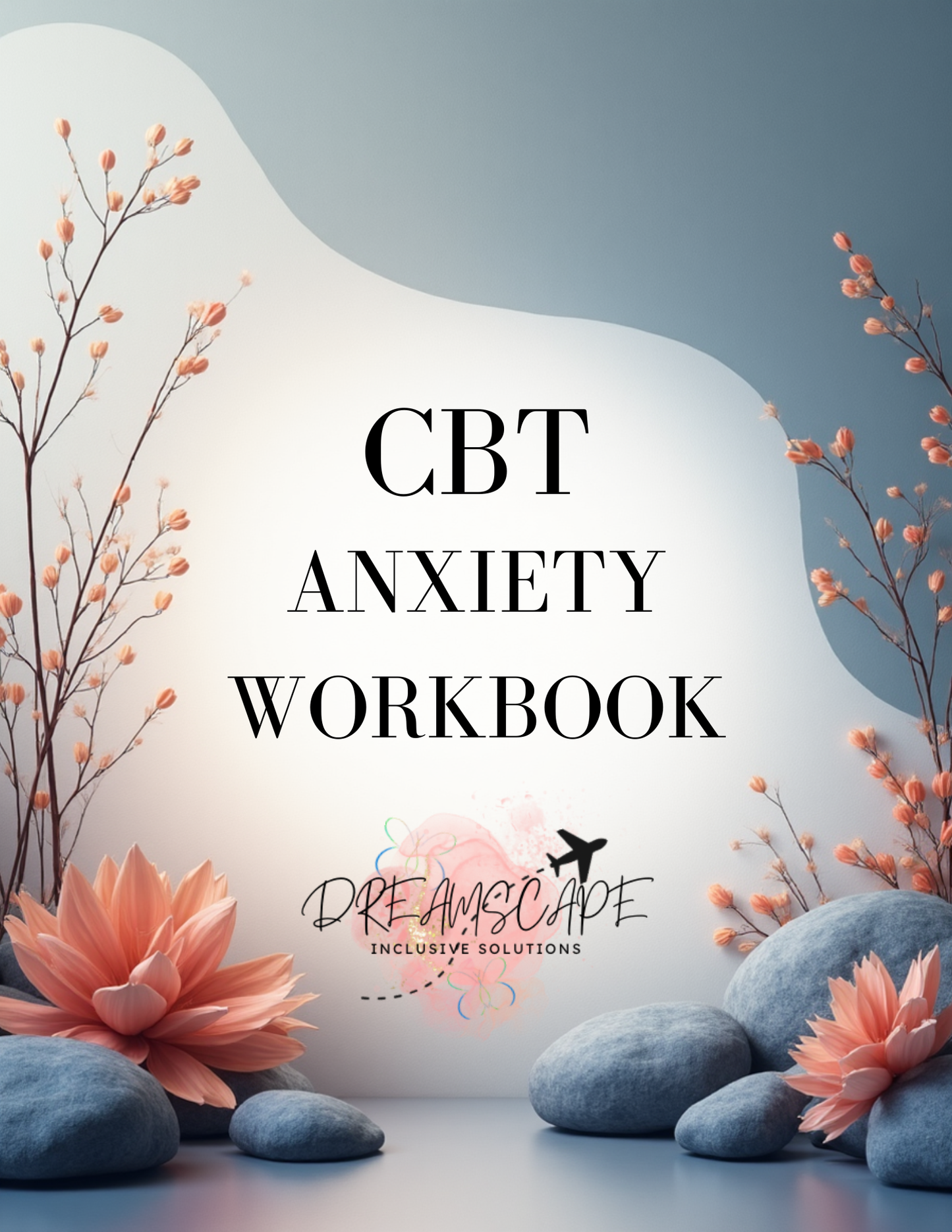 CBT Anxiety Workbook – 85-Page Printable & Digital Anxiety Support Guide,