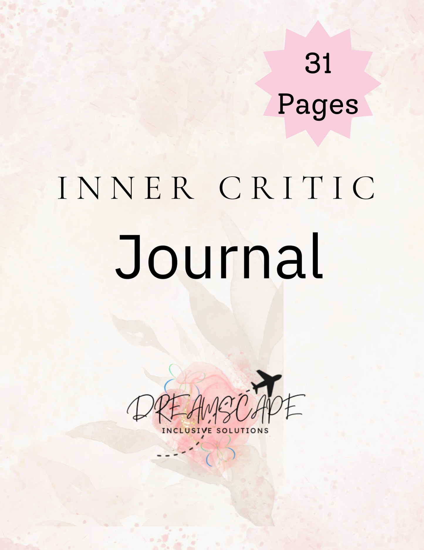 Inner Critic Journal – 30-Page Digital Self-Reflection Workbook (Printable)