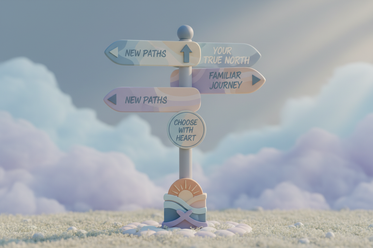 A gentle signpost symbolising choice and clarity