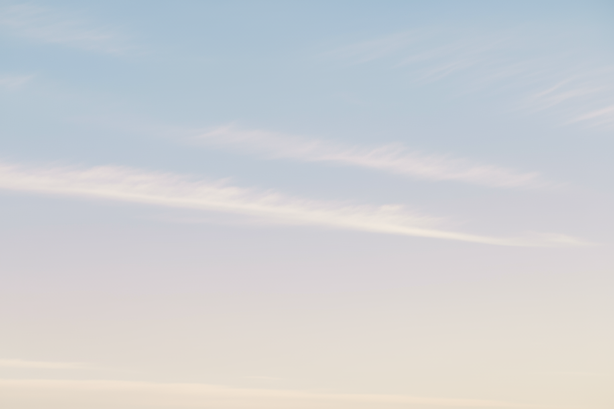 Open sky representing spaciousness and calm